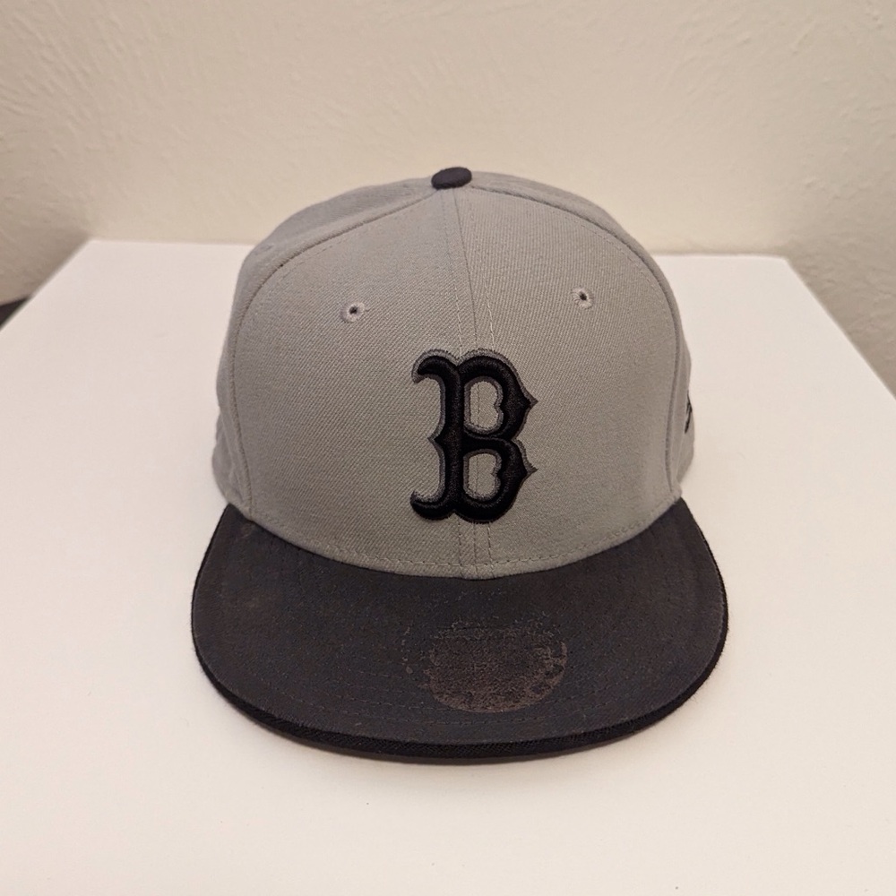 Boston Red Sox New Era Two-Tone 59FIFTY Fitted Hat - Gray/Black
